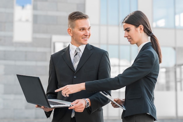 Business people with laptop