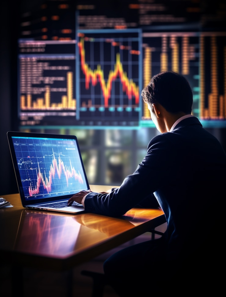 Free Photo business person in futuristic business environment