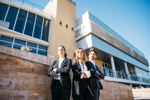 Business persons posing