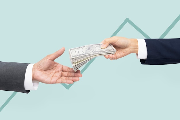 Free photo business proposal purchase hands holding money