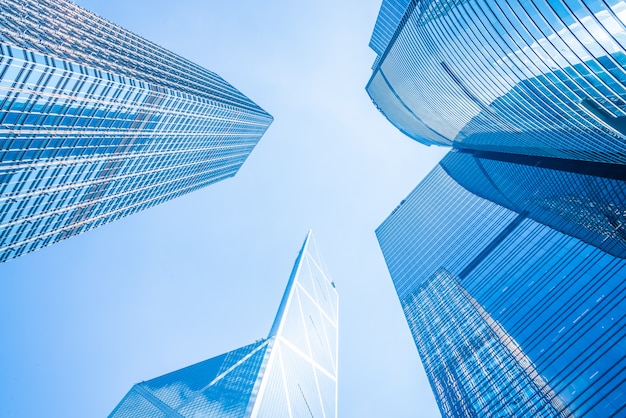 Business skyscraper building in hong kong city