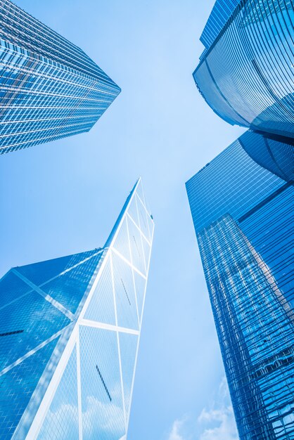 Business skyscraper building in hong kong city