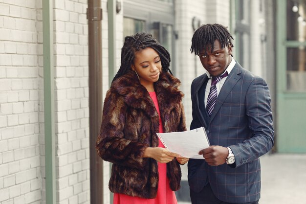 business Stylish black couple