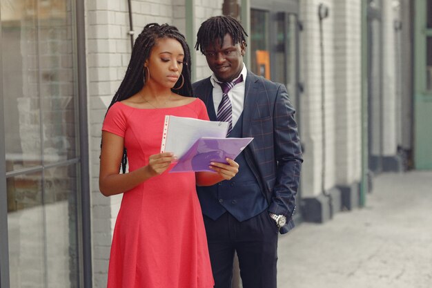 business Stylish black couple