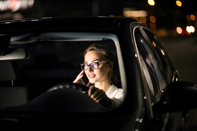 Business woman in the car