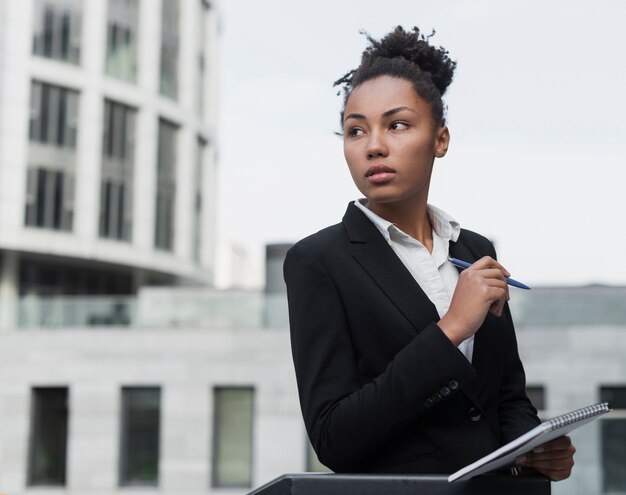 Business woman looking away