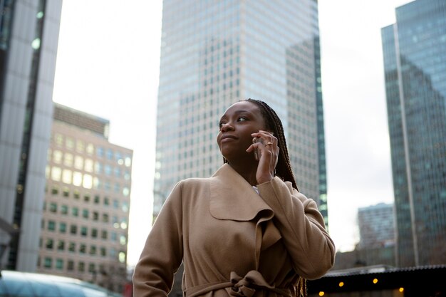 business woman talking on her smartphone