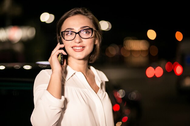 Business woman with the phone