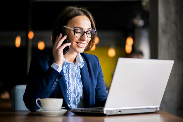 Business woman working