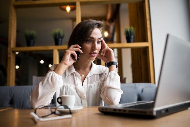 Business woman working