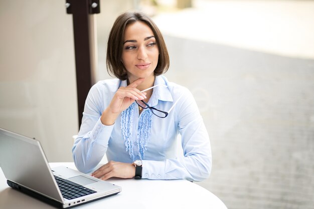 Business woman working