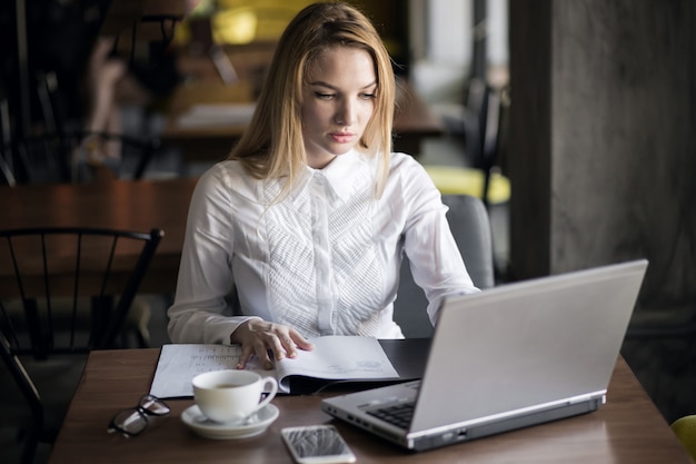 Business woman working