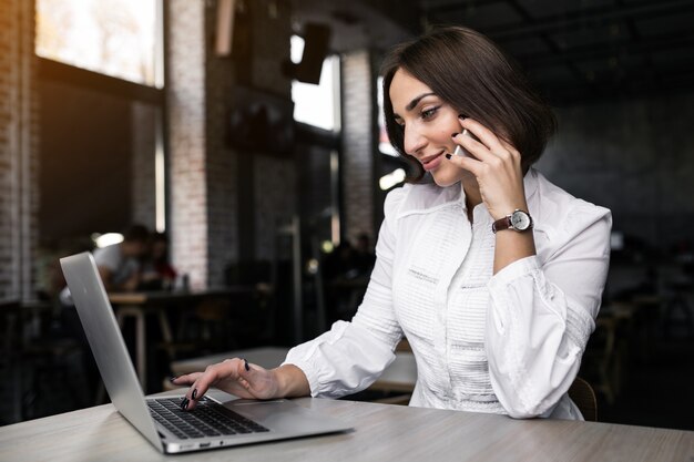 Business woman working