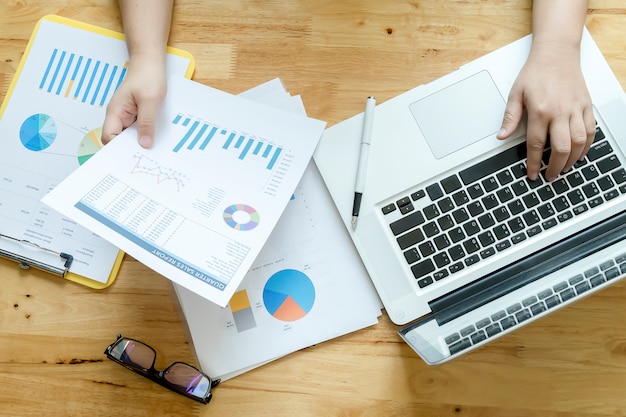 Businessman balanced financial foreign graph accounting