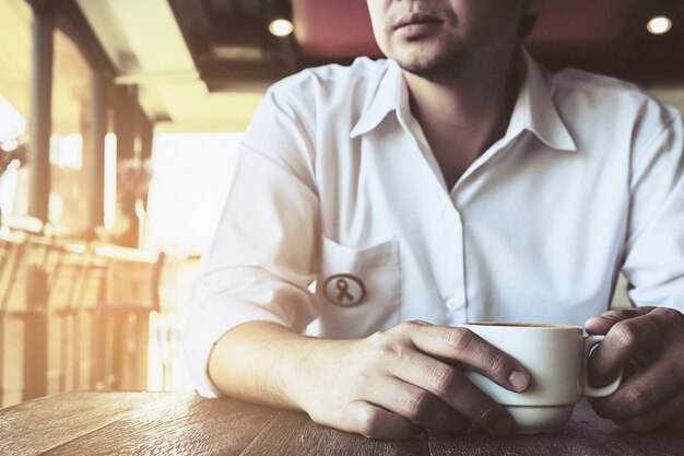 Businessman in a coffee shop