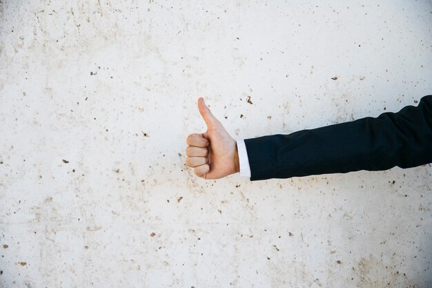 Businessman doing ok gesture