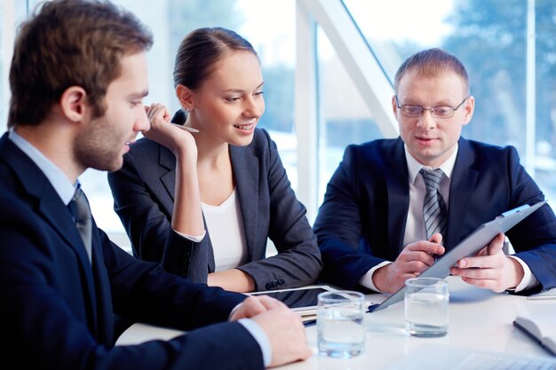 Businessman explaining his proposal