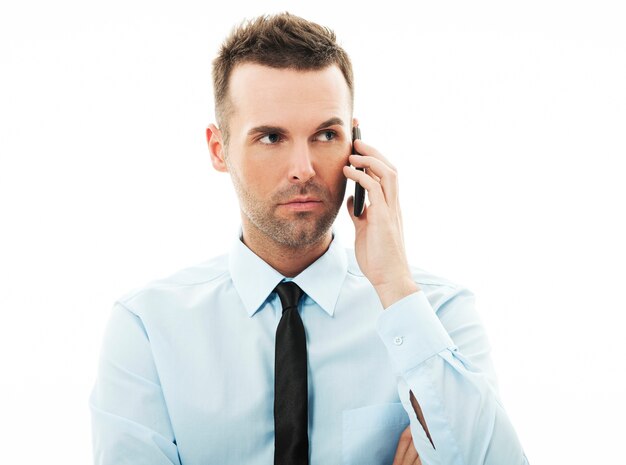 Businessman having Stressful conversation