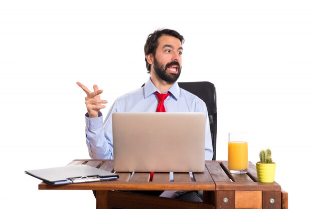 Businessman in his office