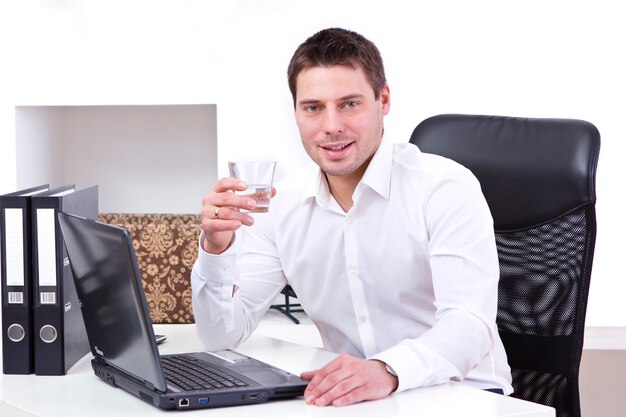 Businessman in his office