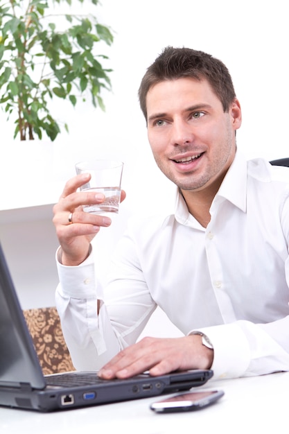 Businessman in his office