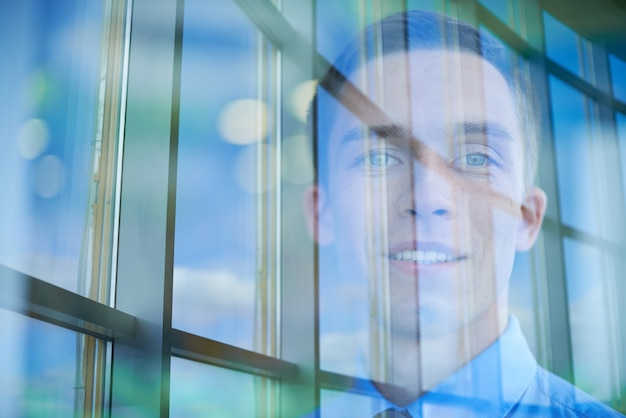 Businessman reflection 