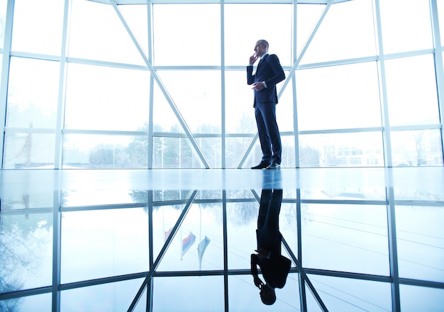 Businessman talking on the phone