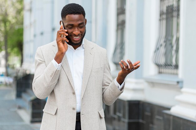 Businessman talking on the phone