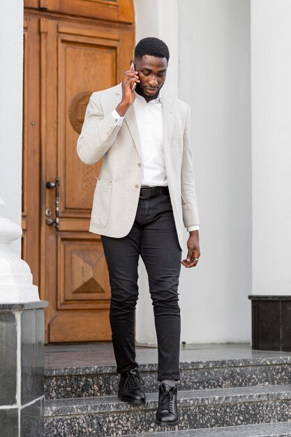 Businessman talking on the phone