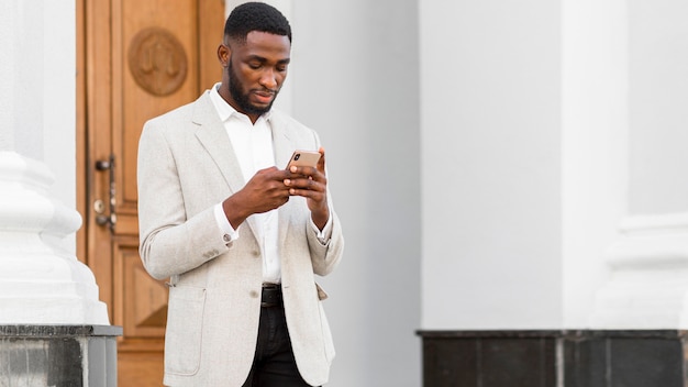 Businessman talking on the phone