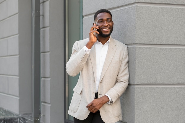 Businessman talking on the phone