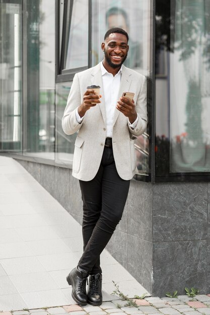 Businessman talking on the phone