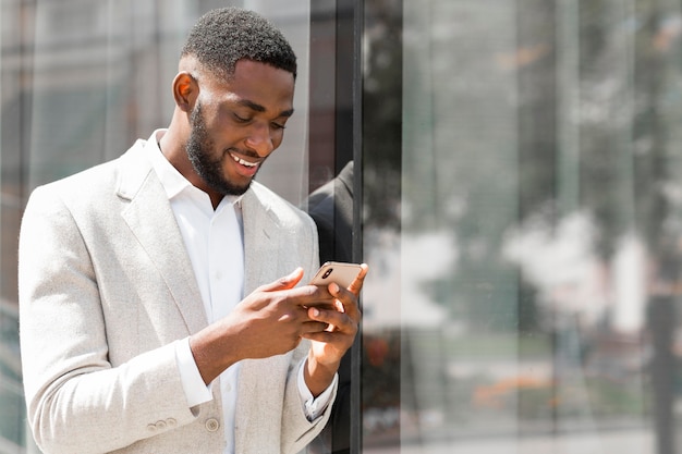 Businessman talking on the phone