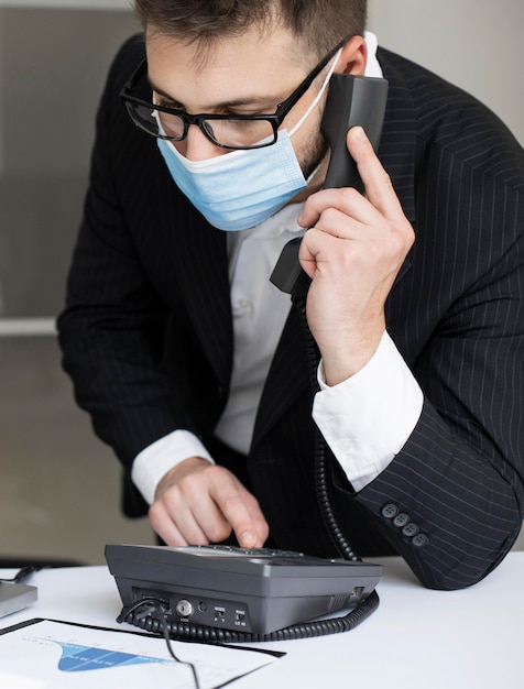 Businessman talking on the phone