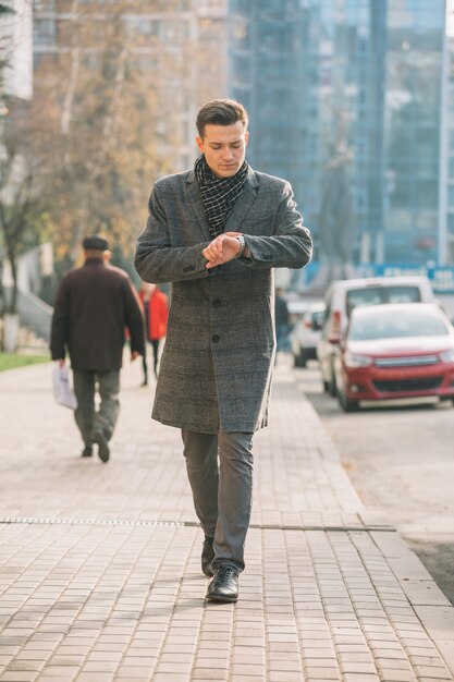 Businessman walking