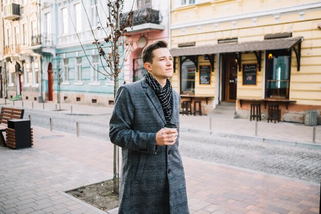 Businessman walking