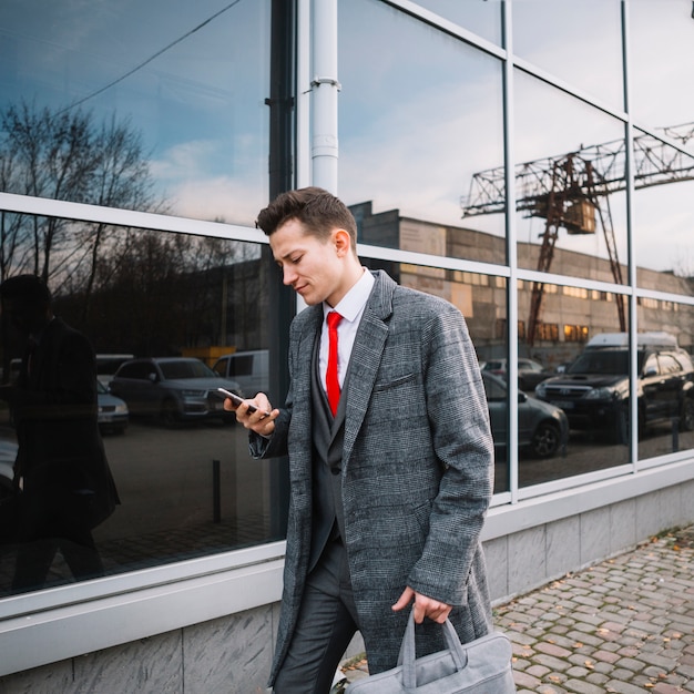 Free photo businessman walking