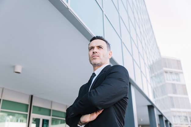 Businessman with arms crossed