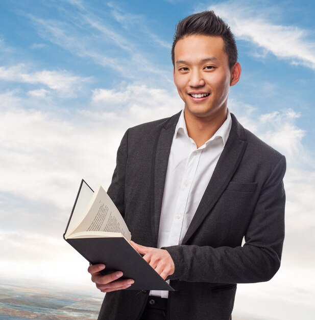 Businessman with a book