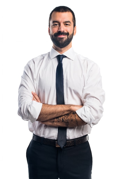 Businessman with his arms crossed