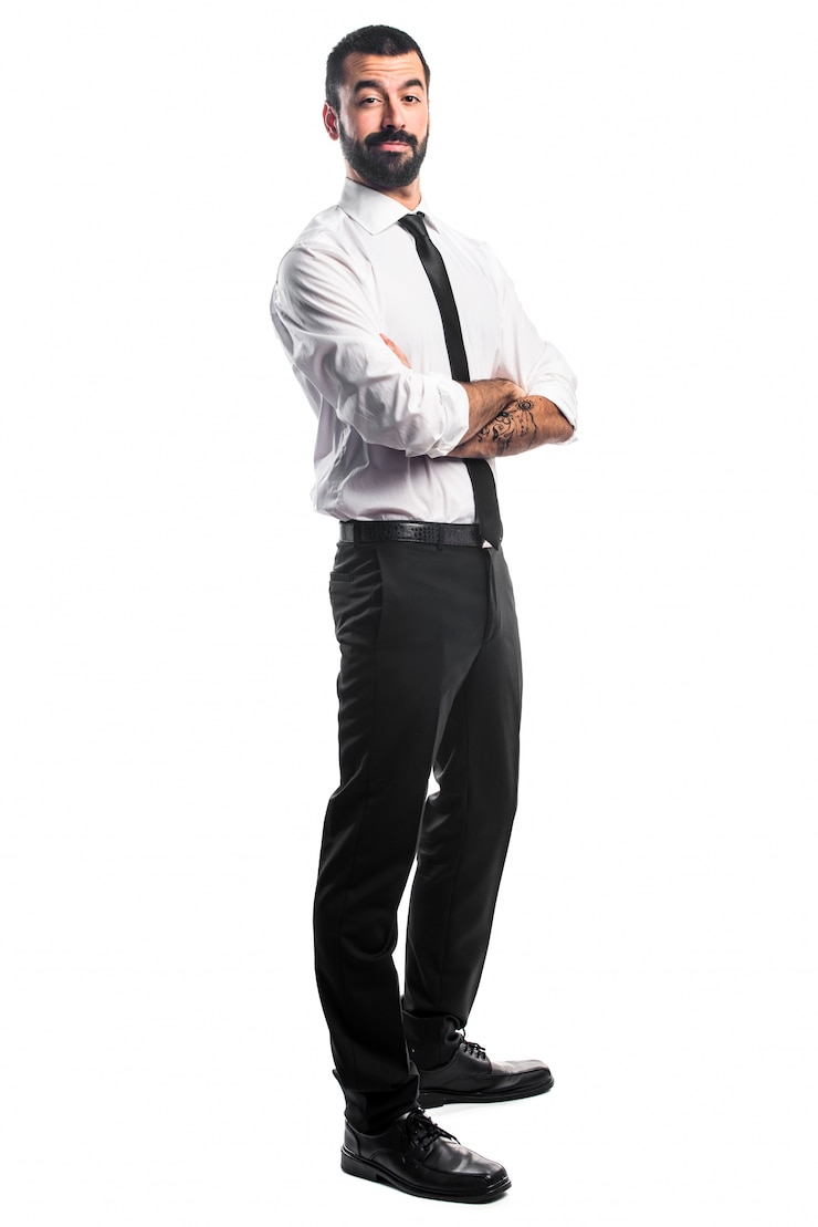 Free Photo businessman with his arms crossed