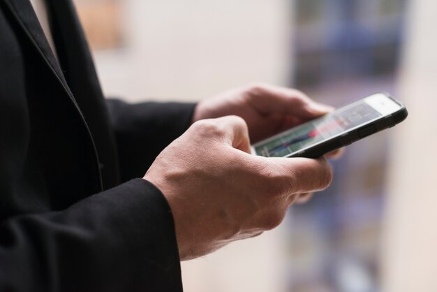 Businessman with smartphone