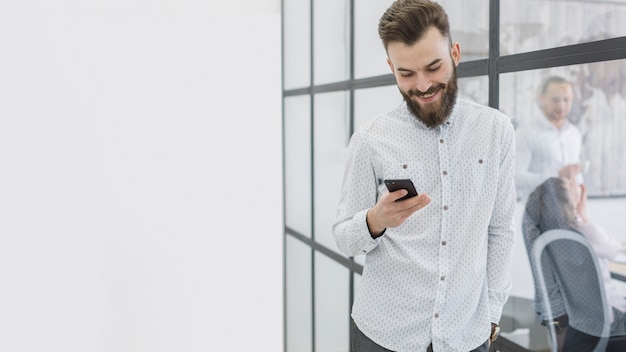 Businessman with smartphone