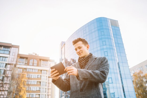 Businessman with tablet