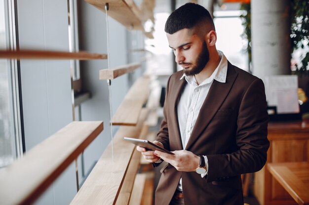 Businessman working in a office