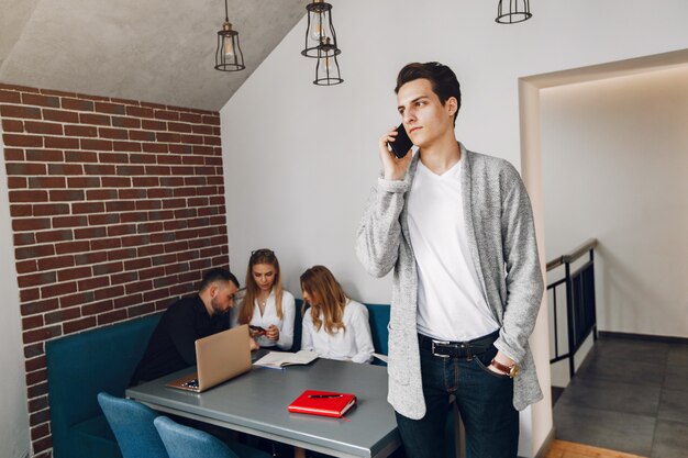 businessman working in a office