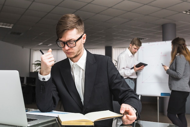 Free photo businessman working in office