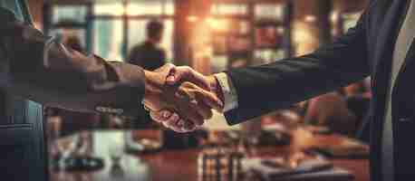 Free photo businessmen handshake