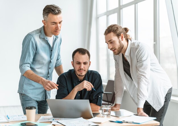 Businesspeople meeting at office working