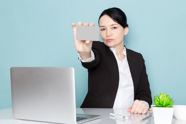 Businesswoman buying online